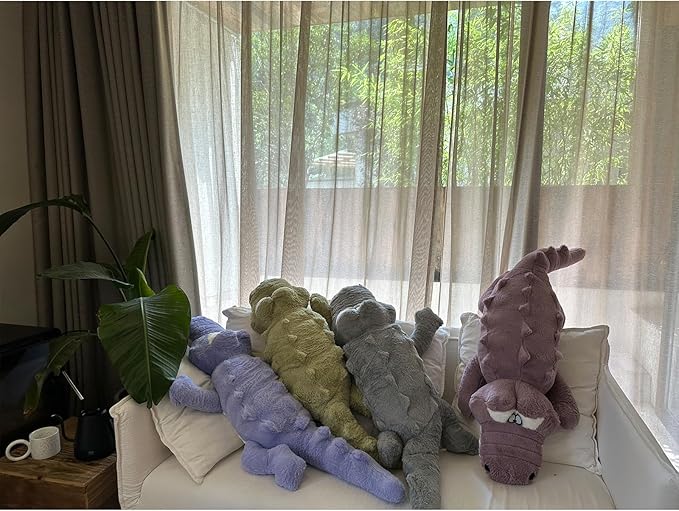 Hofun4U Alligator Plush Pillow, 38 inch Alligator Stuffed Animal, Home Decor Christmas Valentine’s Birthday Gift for Boys Girls Adults Kids (Purple)