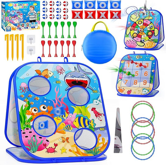 Bean Bag Toss Game for Kids, Toddler Toys for Party Games and Outdoor Toss Games, Gift for Birthday or Christmas for Kids Aged 3 4 5 6 7 8 Year Old