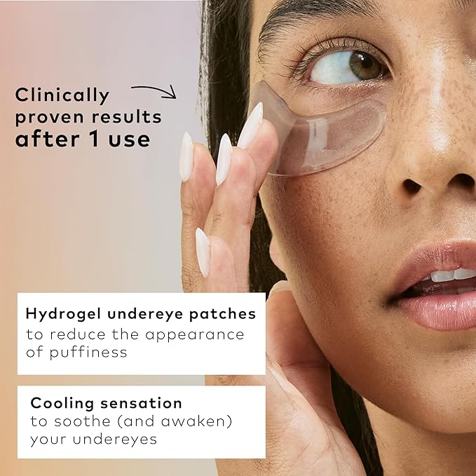 The Good Patch Brighten Up Hydrogel Under Eye Patches for Dark Circles and Puffy Eyes, Made with Niacinamide, Vitamin K, Pine Leaf Extract, Clinically Proven (18 Total Patch Sets)