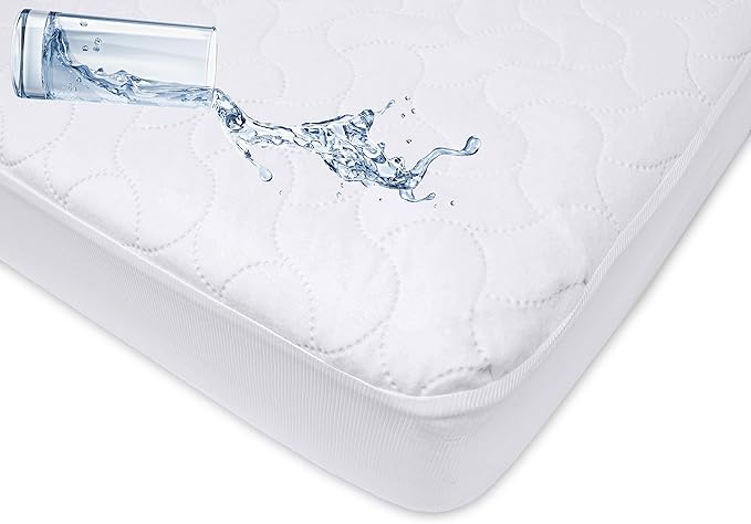 American Baby Company 2 Pack Waterproof Fitted Pack and Play Mattress Protector 39" x 27" - Quilted, Noiseless, Soft & Breathable Playpen and Pack n Play Mattress Cover