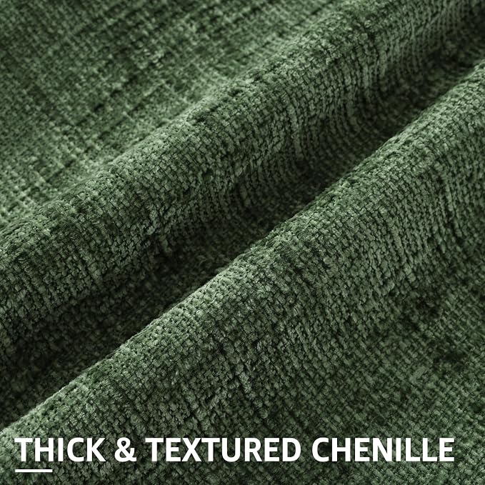 decorUhome Textured Chenille Throw Pillow Covers 18x18 Set of 2 Emerald | Fall Modern Farmhouse Soft Cozy Slubby Couch Pillow Cases Boho Decorative Pillow Cases for Bed Sofa Living Room Home Decor