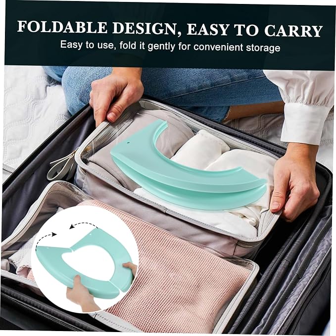 Toyvian Adult Folding Potty Seat Cover Potty Training Seat Pad Portable for Home Travel Use