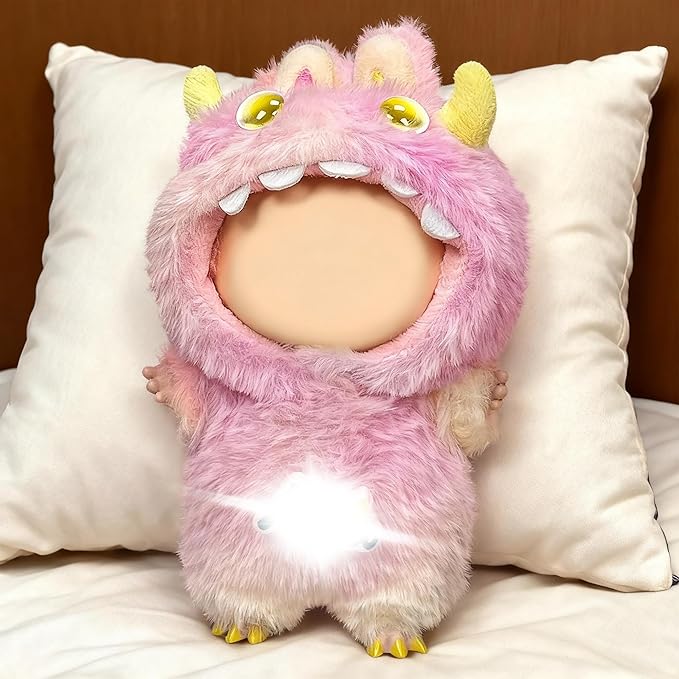 Clothes Fit for 21CM Doll, Fashion Doll Clothes Outfit Set Cute Theme Designer Toys Dress Accessories for Collector Fans Display (Pink Monster)
