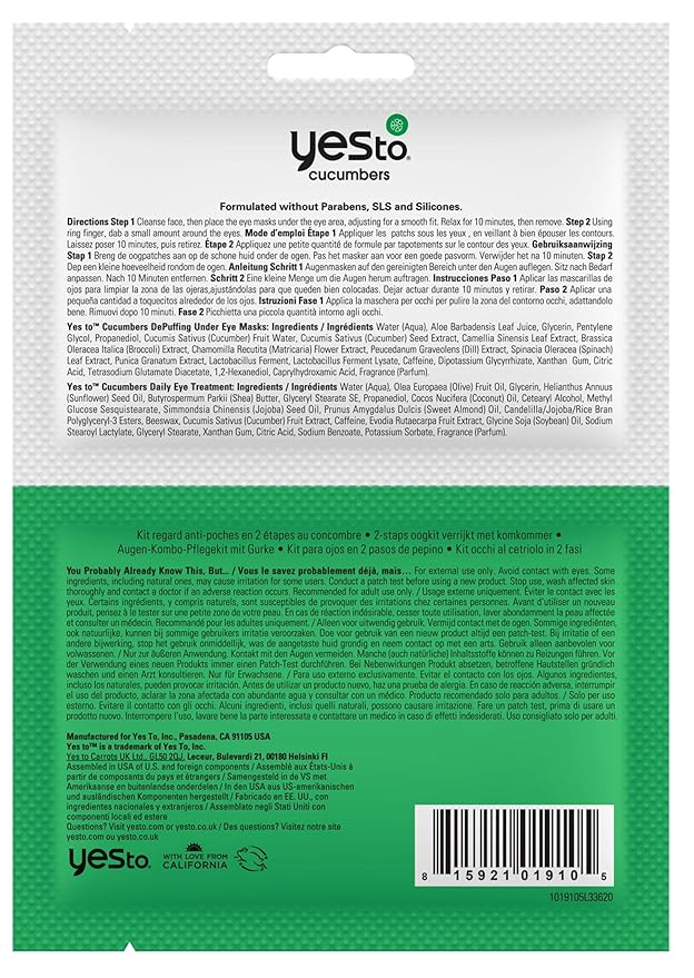 Yes To TO Dark Circles Eye Kit 1019105 2 Count (Pack of 1)