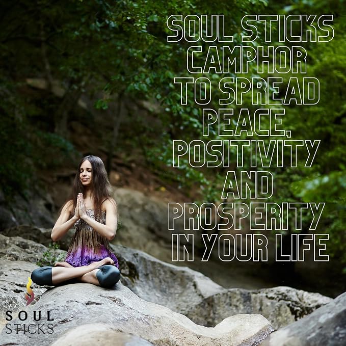 SOUL STICKS Natural Camphor Blocks,Pure Camphor Tablets for Aromatherapy & Puja - Alcanfor en Bloques, Alcanfor en Bolitas, Kapoor for Pooja (450 Grams (64 Tablets))