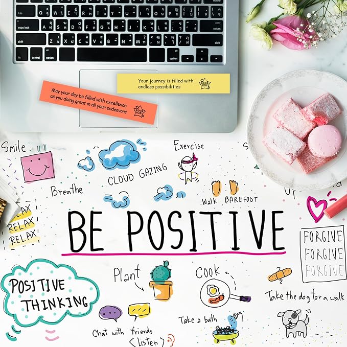 HIONXMGA Positive Messages in a Bottle (60+ Positive Affirmations), Self Care Gifts for Women Men, Daily Positivity Self Care Kit with Pre-Written Inspirational Messages for Relaxation Mindful Calm