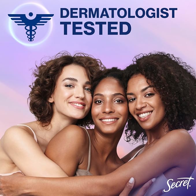 Secret Whole Body Deodorant Dry Feel Cream + Absorbs Sweat for Women, Completely Clean Scent, Aluminum Free Deodorant, 72 HR Odor Protection, 3.0 oz