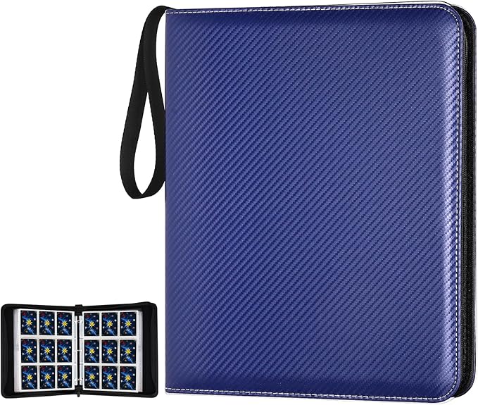 GERMUN Trading Card Binder, Premium 9 Pocket Card Binder, 720 Double Sided Pocket PU Collection Binder, Collector Album, Card Holder for MTG, TCG, Sports Cards (Dark Blue)