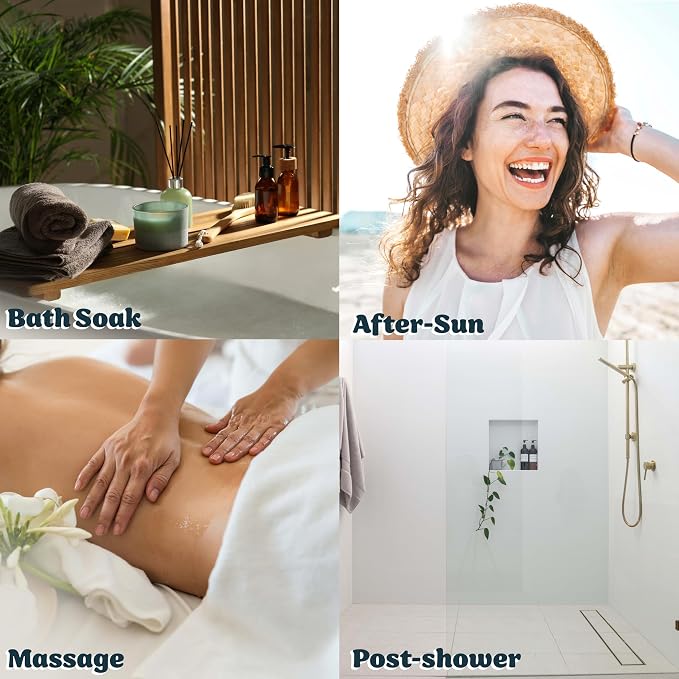 Solar Recover – All Natural Bath & Massage Oil with Lavender, Calendula & Vitamin E – 8 fl oz of Relaxing Aromatherapy Body Oil for Dry Skin, Stress Relief & Muscle Recovery – Save Yur Body & Mind