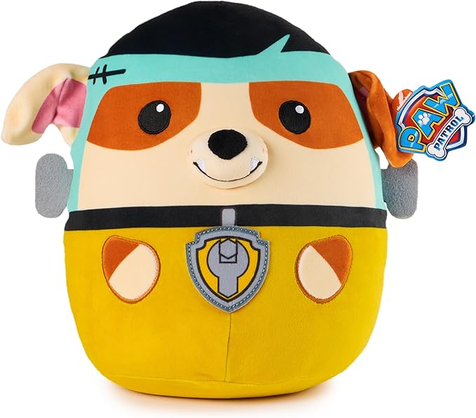 PAW Patrol Franken Rubble Squish Plush, Official Toy from The Hit Cartoon, Special Edition Squishy Stuffed Animal for Ages 1 and Up, 12”