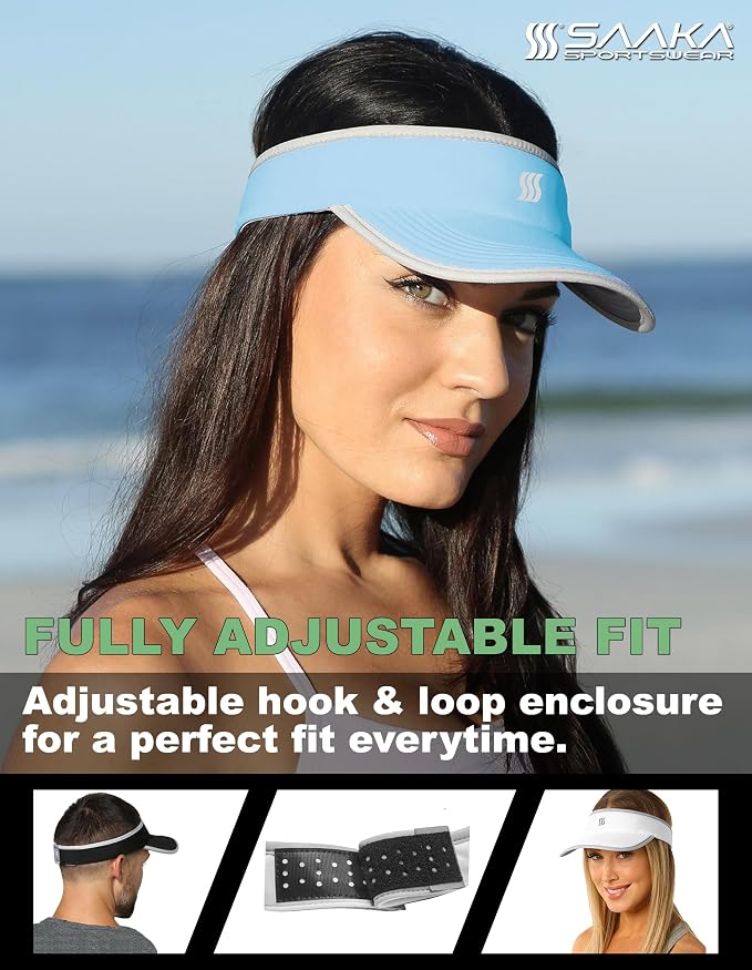 Sport Visor for Women. Sweat‑Wicking Visor for Running, Pickleball, Tennis & Golf. Lightweight & Adjustable Fit