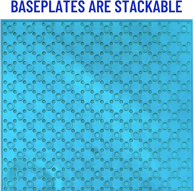 Strictly Briks Compatible with Lego 12 Pack Classic Stackable Baseplates 6x6, for Building Brick Base Plates 20x20 Studs Plates - Building Baseplate Stackable for Top & Bottom Sides, 12 Nature Colors
