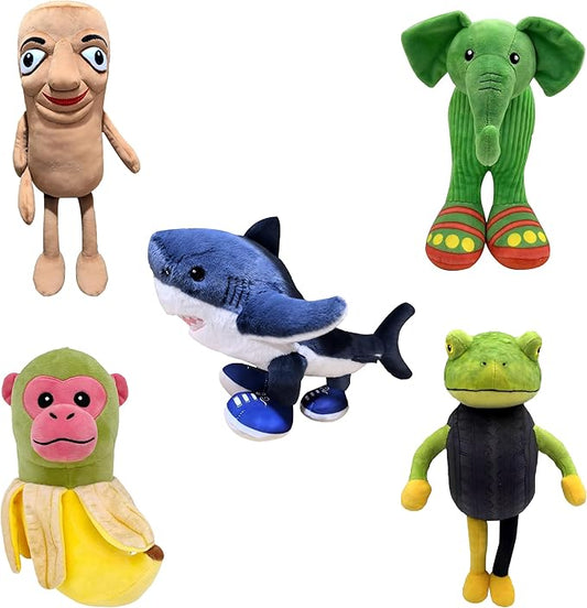 Zenitsu Italian Brainrot Plush Expressive Doll Funny & Unique Gift for Boys and Girls, Creative Home Décor Plush Toy for Christmas, Birthday (5pcs-2)