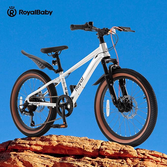 RoyalBaby Kids Mountain Bike for Boys and Girls, Ultra-Light Aluminum 20-26 Inch Wheel Bicycle for 6-14 Years Old Children, 7/21-Speeds Drivetrain