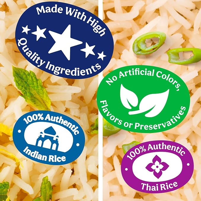 BEN'S ORIGINAL Ready Rice Basmati and Jasmine Rice Variety Pack, Easy Dinner Sides, 8.5 OZ Pouch (Pack of 6)