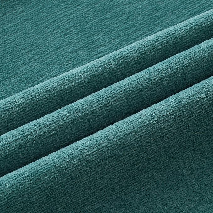 MIULEE Teal Chenille Couch Throw Pillow Covers, 20x20 | Set of 2, Soft Coastal Home Decor, Modern Farmhouse Decorative Pillowcases for Sofa Living Room Bed
