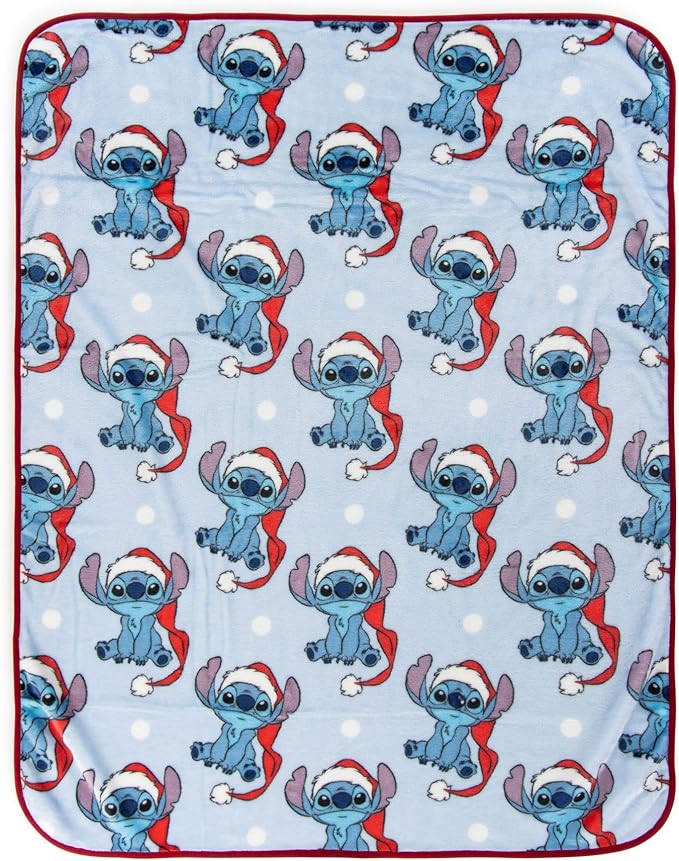Jay Franco Santa Hat and Throw Set – 2-Piece 17" Inch Holiday Hat and 40" x 50" Inch Ultra-Soft Plush Fleece Blanket Gift Set