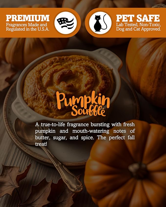 Shortie's Candle Company Pumpkin Souffle Premium Wax Melts 4 Pack - 12 Oz., Strong & Long Lasting, Non-Toxic - Made with Essential & Natural Oils - Formula 117