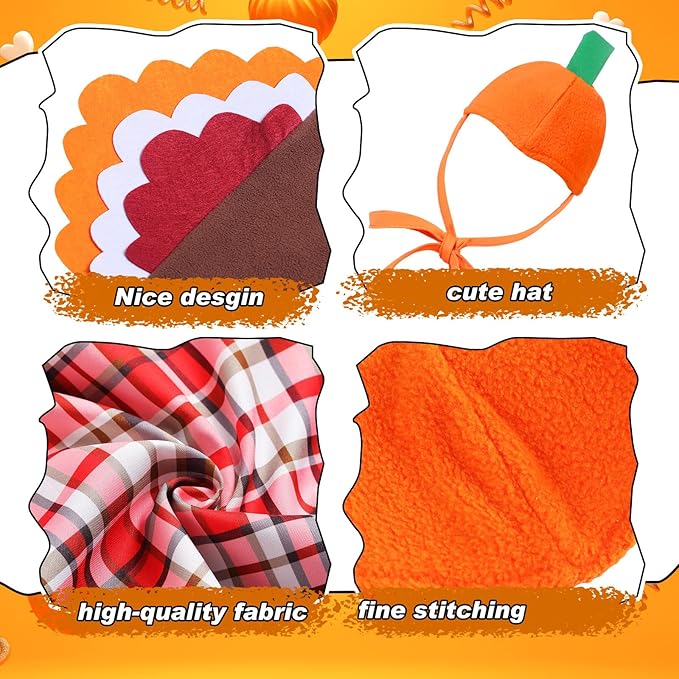 3 Set Thanksgiving Day Goose Outfit Lawn Porch Costume Plastic Goose Clothing for 23" Outdoor
