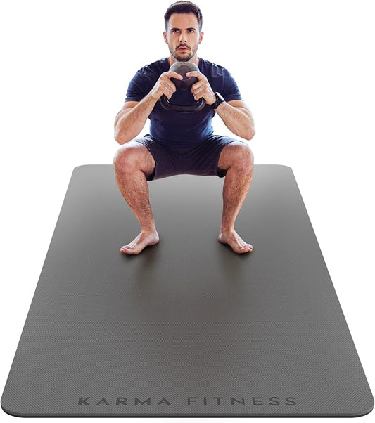 Large Exercise Mat – Extra Thick 10mm Workout Mat (72"x32") – Non-Slip TPE Yoga Mat for Women & Men – Pilates, HIIT, Fitness & Home Gym Mat – Includes Free Carry Bag