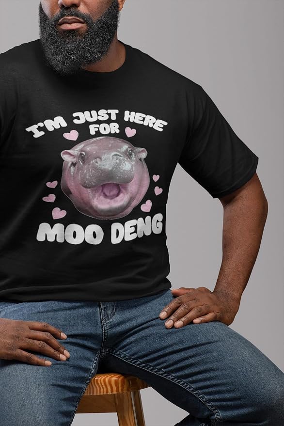 YOUNG GREEN Moo Deng Sweatshirt Moo Deng Bouncy Pig T-Shirt The Cute Baby Hippo Sweatshirt Gift For Moo Deng Lovers