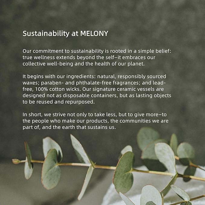 MELONY Massage Candle | Gentle Softening for Nourished, Hydrated, Balanced Skin | 130 g / 4.5 oz | Cruelty + Phthalate-Free (Guaiac Wood)