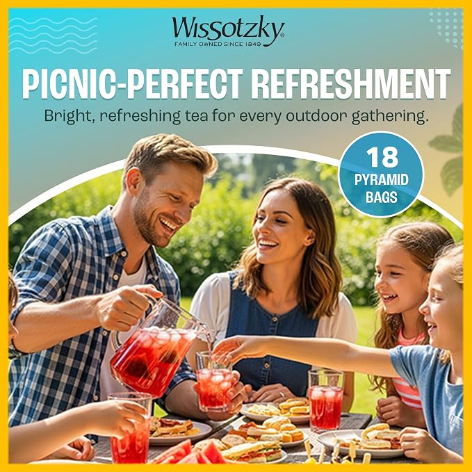 Wissotzky Cold Breeze Variety Pack, Cold Brew Iced Tea (54 Tea Bags) | Caffeine-Free | Herbal Tea | Kosher | Cold Water Brewing