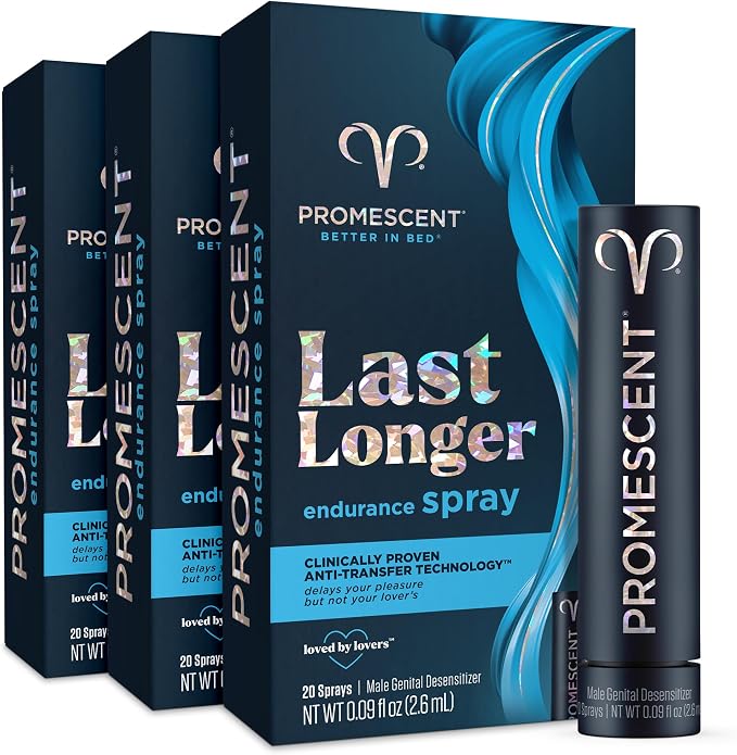 Promescent Prolonging Delay Spray for Men Unique Topical Lidocaine Formula for Better and Maximized Sensation and Climax (3 Travel Size Pack) - Size 2.6 ml