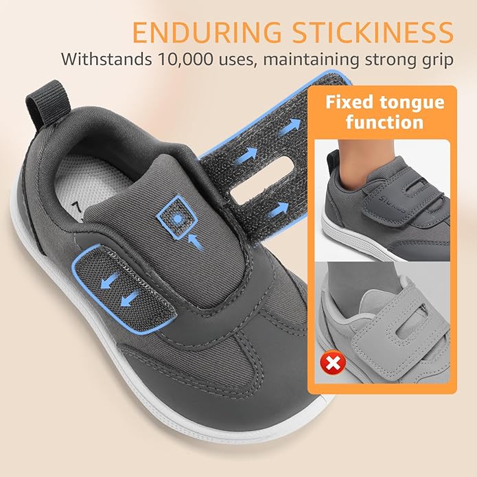 Wide Toe Box Toddler Shoes Zero Drop Boys Girls Barefoot Shoe Non-Slip Little Kids Sneakers for First Walking