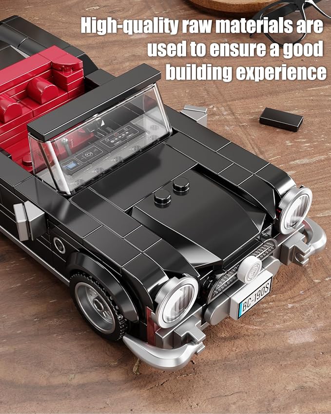 TGL TYCOLE Super Sports Car Building Block Set with Display Case,Speed Race Car Building Kits Construction Toy,Collectible Car Model,Christmas Birthday Gift for Adults and Kids 6 and up(338pcs)