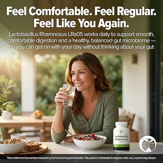 Lactobacillus Rhamnosus Probiotic 240 Tablets (4 Month Supply) – Researched Strain LRa05 – 3 Billion CFU – Digestive Health & Microbiome Support – GMP Certified (240, Lactobacillus Rhamnosus)