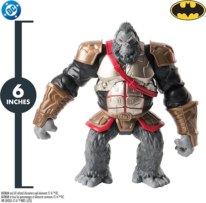DC Comics, Batman Battle Clash 6” Ninja Strike Gorilla Grodd Action Figure with 2 Ninja Accessories, Super Hero Kids Toys for Boys and Girls Ages 3 & Up