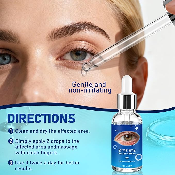 Thrihood Eye Serum - Plant-Based Formula with Helichrysum & Witch Hazel for Eyelid Comfort, 1 Fl Oz