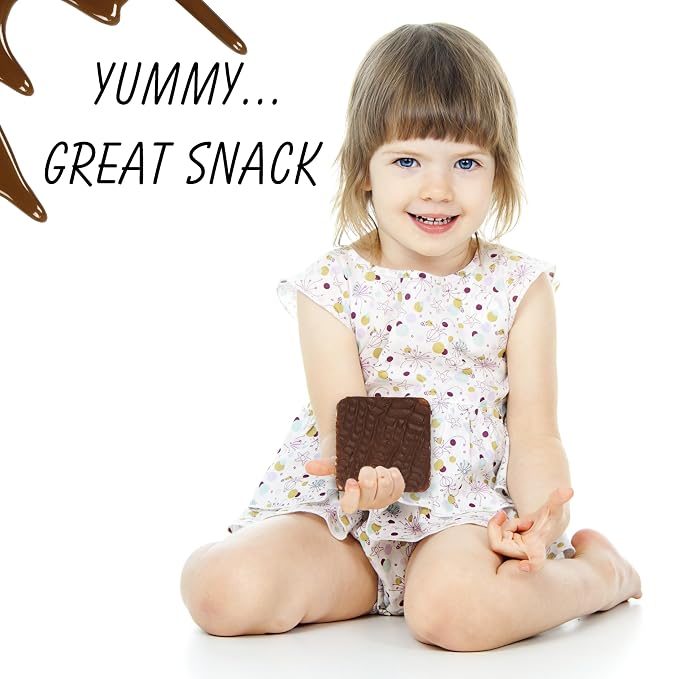 Dark Chocolate Rice Cakes - Chocolate Coated Rice Cake Snacks - Whole Grain Dairy Free Gluten Free - Healthy Low Calorie Snacks - Kosher - 3 Pack - 6 Cakes Per Pack - 18 Total
