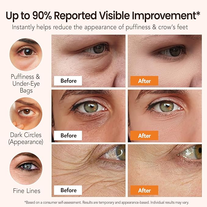 Eye Firming Cream 20ml – Temporary Tightening Under Eye Cream with Smoothing Effect, Contains Seaweed Extract & Peptides, Helps Smooth Appearance Fine Lines & Puffiness, Lightweight Makeup Prep