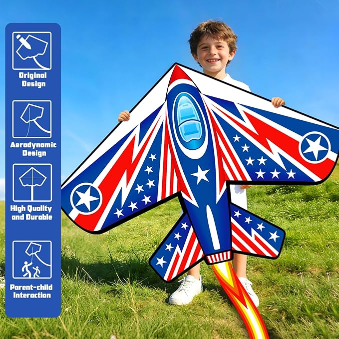 Kite for Kids Ages 4-8 8-12 & Adults, Shark & Dragon & Unicorn & Butterfly Kites Flying Toys, Easy to Fly Big Kite with 328FT String Easter Gift for Boys Girls Beach Park Outdoor Party Activities