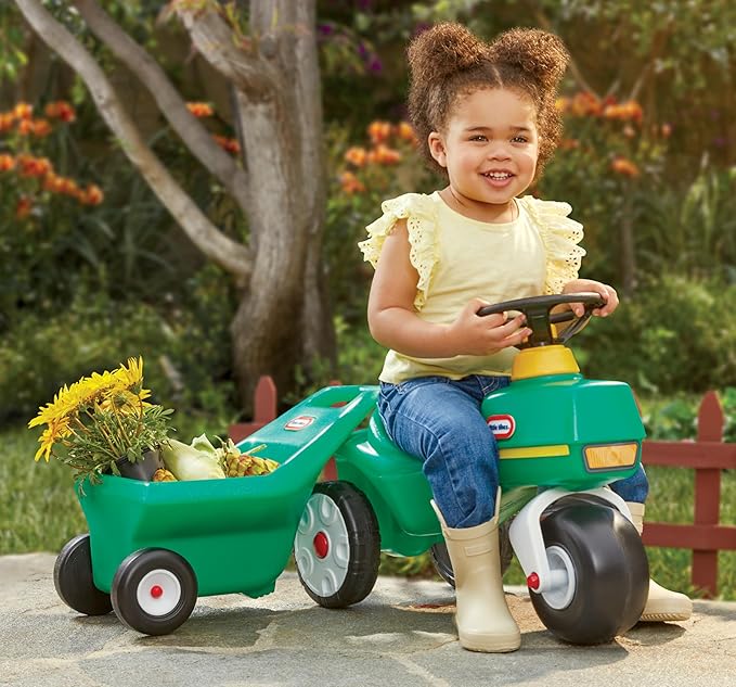 Little Tikes Tractor & Cart, Foot-to-Floor Ride-On, for Boys and Girls Ages 1-5 Years