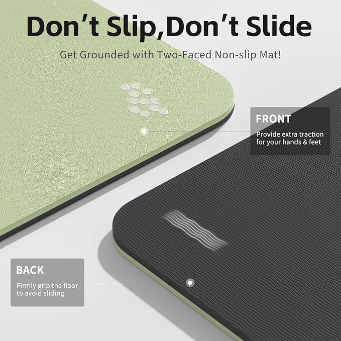 PAIDU Yoga Mat 8mm Super Thick TPE Fitness Mat | SGS Certified | Non-Slip, Odorless & Tear-Resistant | Unisex with Strap | for Yoga, Pilates, Meditation & Home Workouts