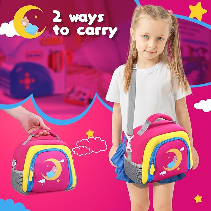 Carrying Bag Compatible with Little Tikes Story Machine Books Starter Set, Kids Toys Storage Case with Handle and Shoulder Strap for Little Tikes, Bag for Storybook Audio Play Character