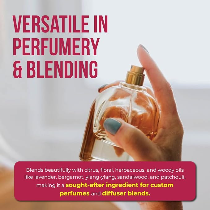 Rosewood Essential Oil (Bois de Rose) 100% Pure Steam Distilled Oil from Aniba rosaeodora Wood – Aromatherapy, Diffuser, Skincare, Massage, DIY Perfumes, Natural Fragrance | Peru | 15ml