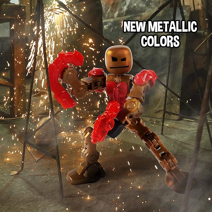 Zing Klikbot, Complete Set of 4 Poseable Action Figures with Weapons, Translucent, Create Stop Motion Animation, for Ages 6 and Up (Series 2 Villains)