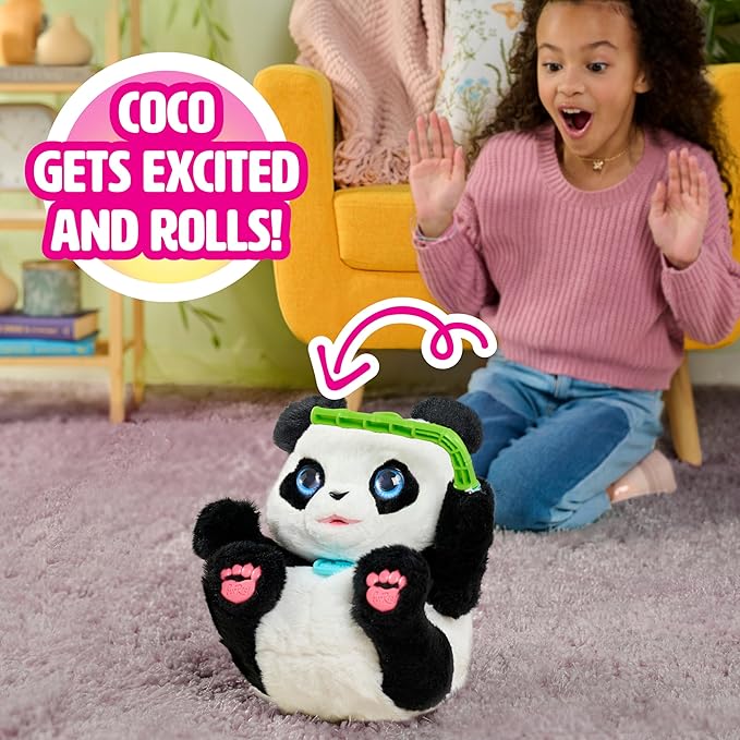 Just Play furReal Coco The Tumbling Panda, 10.5 Inch Interactive Panda Toy, for Boys and Girls, Ages 4 and Up