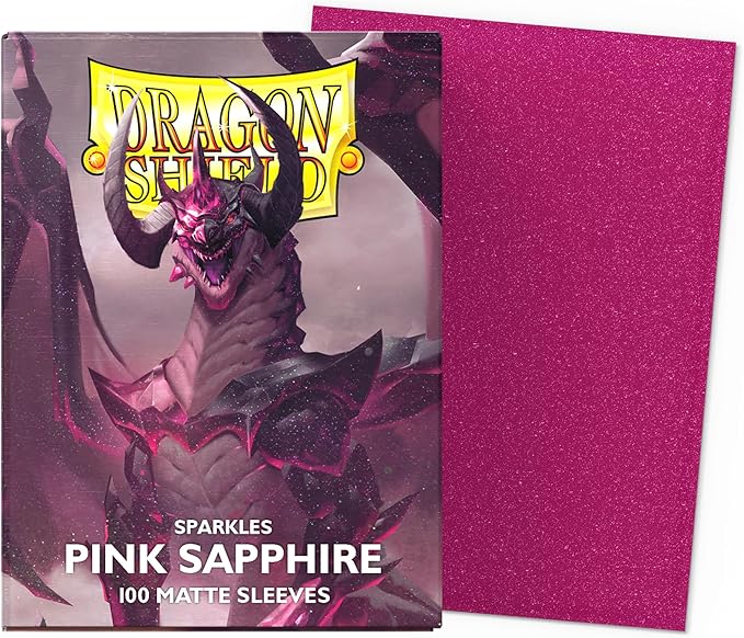 Dragon Shield | Standard Size Matte Card Sleeves | 100 CT - Smooth & Tough TCG Sleeves - Compatible with Pokemon, Flesh & Blood, One Piece & Magic The Gathering | Pink Sapphire