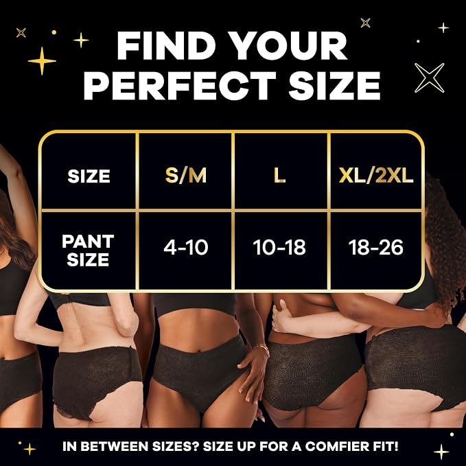 Always ZZZ Overnight Disposable Period Underwear for Women Small/Medium, 360° Coverage for Worry-Free Nights,14 Count (Pack of 2)