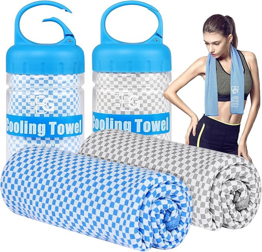 BOGI Cooling Towels for Neck and Face, Soft Breathable Cool Towel for Instant Cooling Stay Cool for Yoga, Sport, Gym, Camping, Running & More Activities