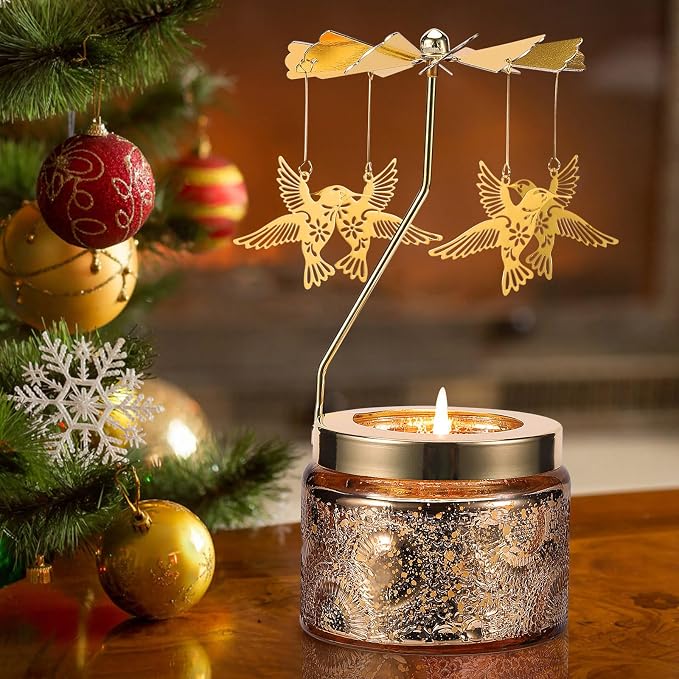 Hummingbird Rotating Candle, Gifts for Women Mom Daughter Sister Wife | Birthday Gifts for Women Friendship, Unique Scented Candle Gift for Christmas Anniversary Mothers Day