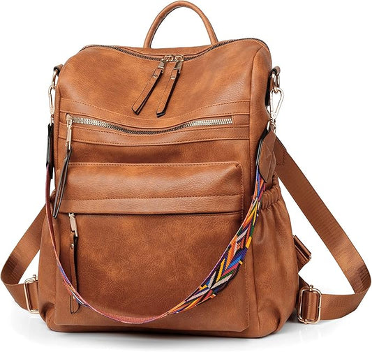 Dora & Liz Womens Backpack Purse Leather Fashion Travel Backpack Purse for Women Designer Ladies Shoulder Bags