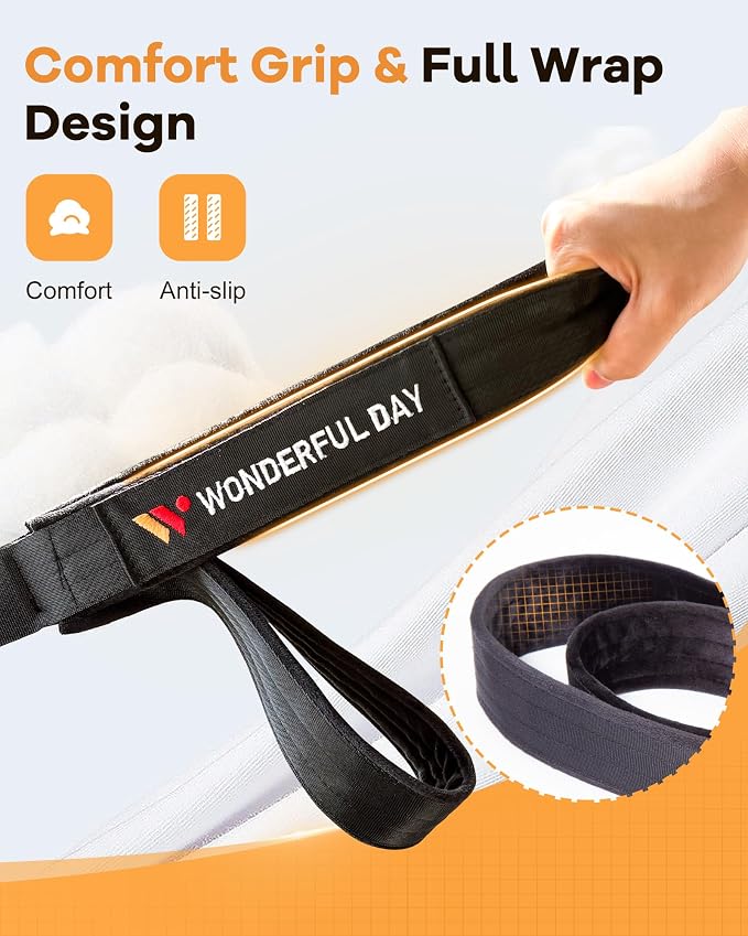 Wonderful Day 2PCS Pilates Straps for Reformer, Comfortable Enhanced Thickness, Fitness Pilates Double Loop Exercise Straps for Home Gym Workout