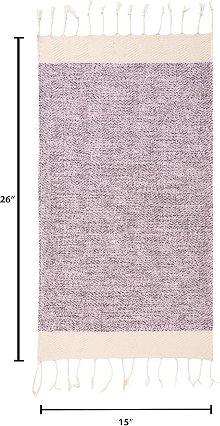 BAY LAUREL Turkish Hand Towel – Pack of 2 | Soft & Absorbent Decorative Towels for Bathroom, Hand, Face, Hair, Gym, Yoga, SPA, Kitchen & Tea | Boho Decor(Blush Pink, Herringbone 15x26 Inches(Set of 2)