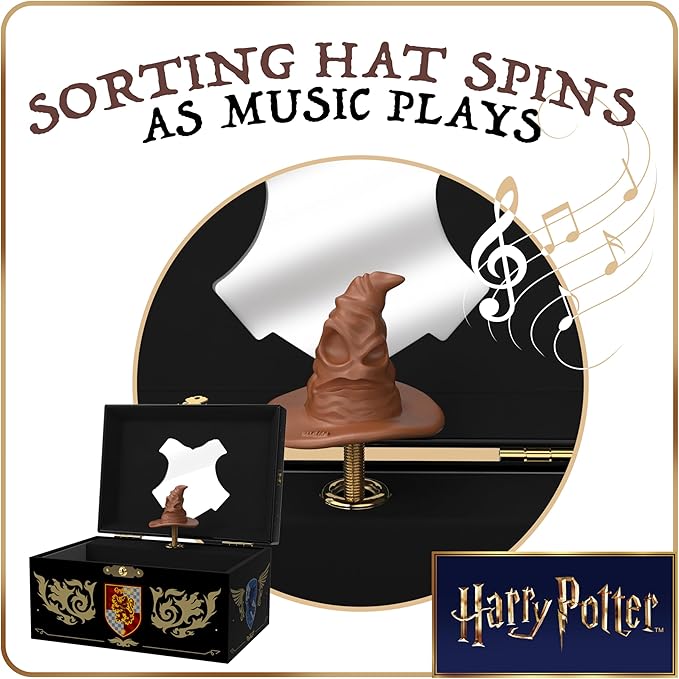 Harry Potter Jewelry Box for Girls - Musical Jewelry Box with Spinning Figurine, Harry Potter Toys for Kids Ages 3-7 - 6 x 4.7 x 3.5 in